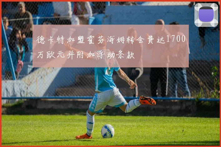 德卡特加盟霍芬海姆转会费达1700万欧元并附加浮动条款